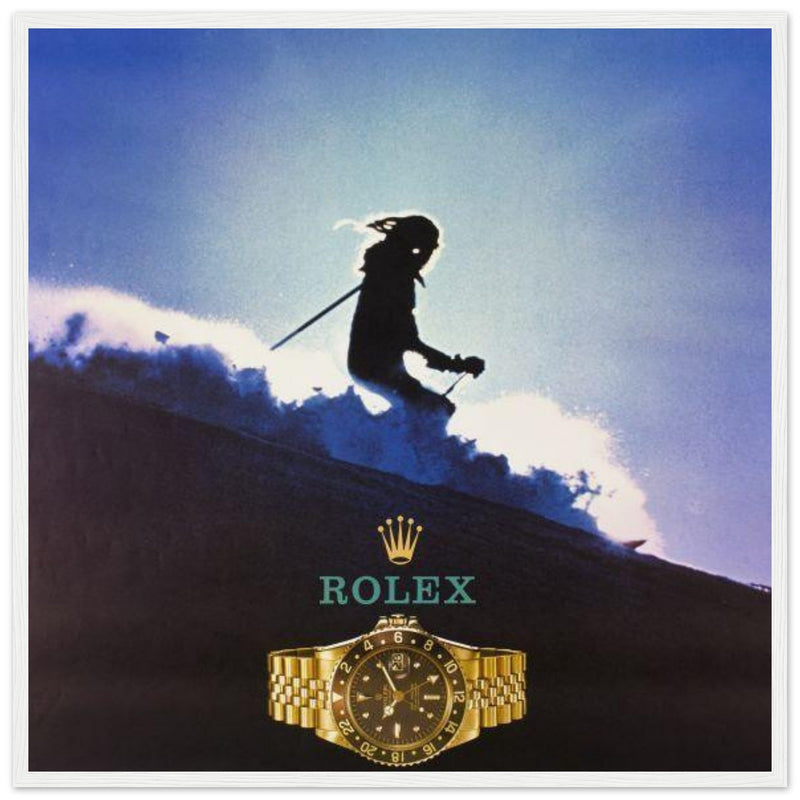Rolex Skiing Vintage Poster Ad