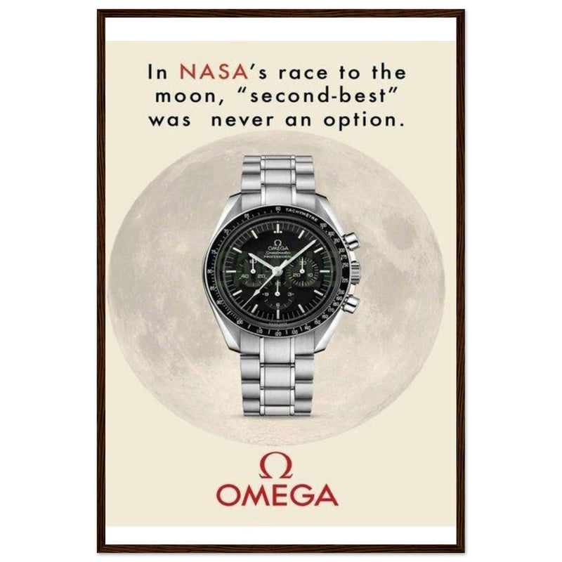 Omega Race to the Moon Vintage Poster Ad
