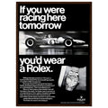 Rolex Racing Vintage Poster Ad