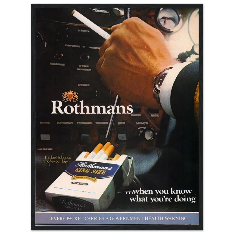 Rothmans Vintage Poster Ad - Rothman Kingsize
