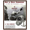 Avec La Rolex Submariner Vintage Poster Ad