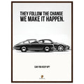 Porsche Can You Keep Up Vintage Poster Ad