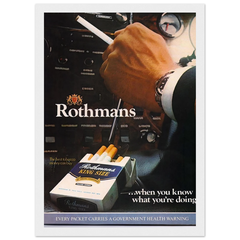 Rothmans Vintage Poster Ad - Rothman Kingsize
