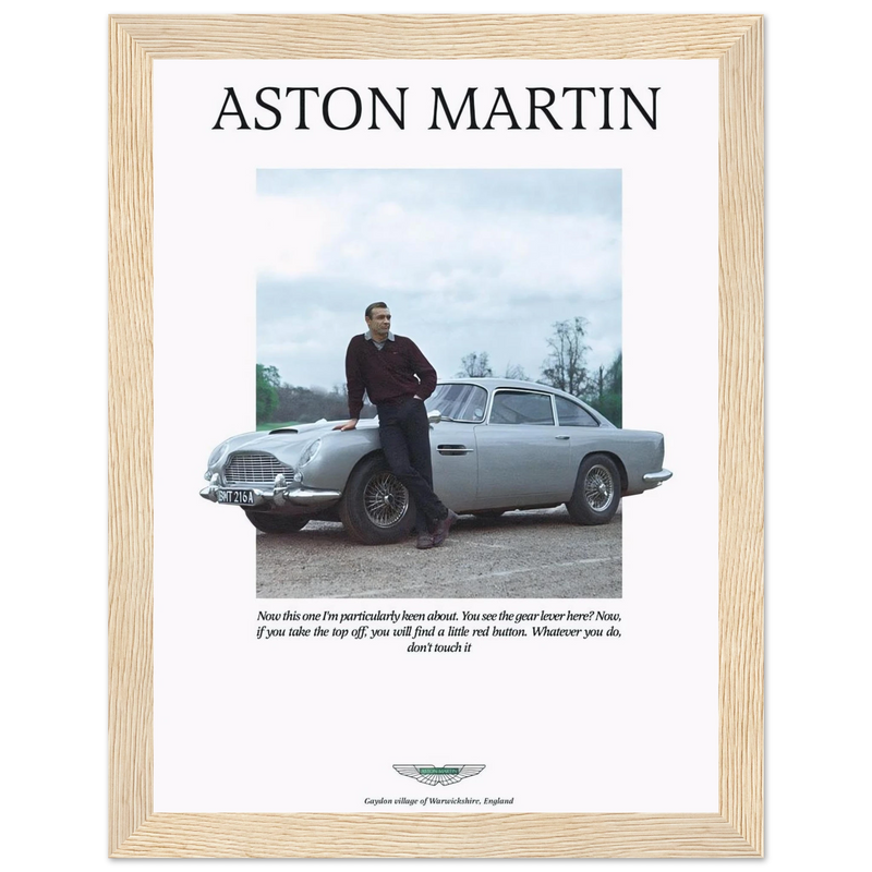 Aston Martin Vintage Poster Ad - 1964 James Bond Goldfinger