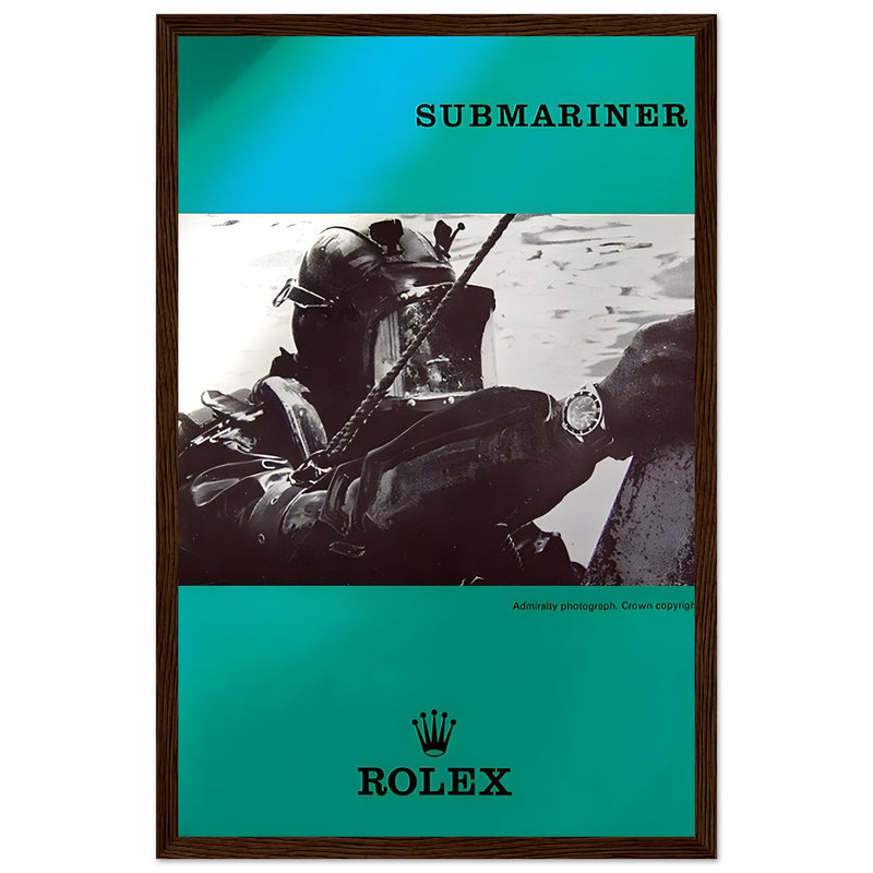 Rolex Submariner Diver Vintage Poster Ad