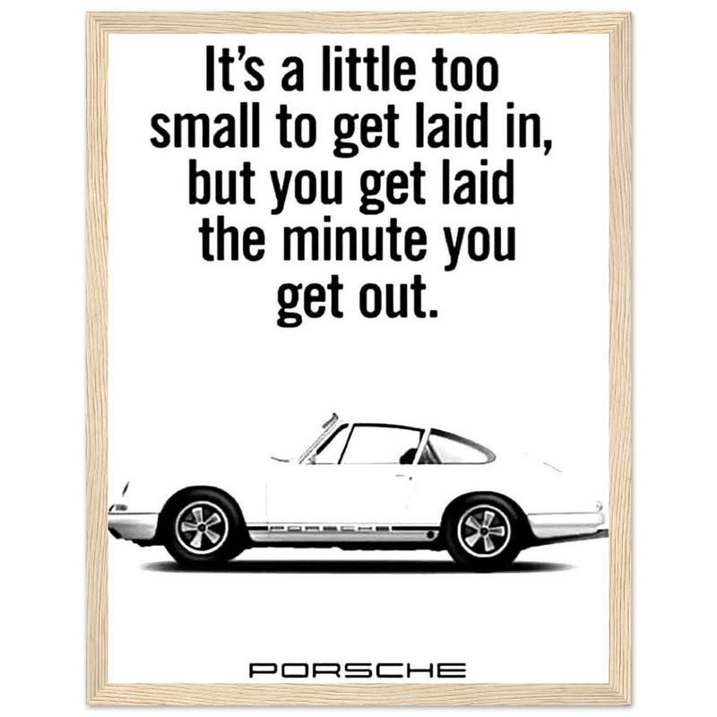 Porsche Vintage Poster  White 911