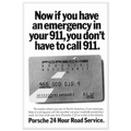 Porche 24 Road Assistance Vintage Poster Ad