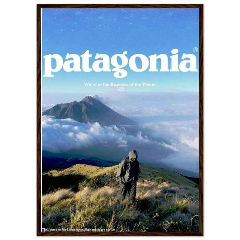 Patagonia We're in the Business of the Planet Vintage Poster Ad