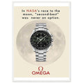 Omega Race to the Moon Vintage Poster Ad
