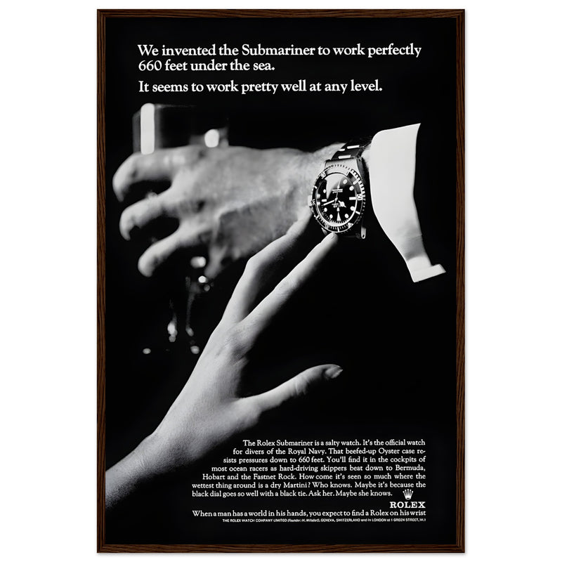 Rolex Submariner Any Level Vintage Poster Ad