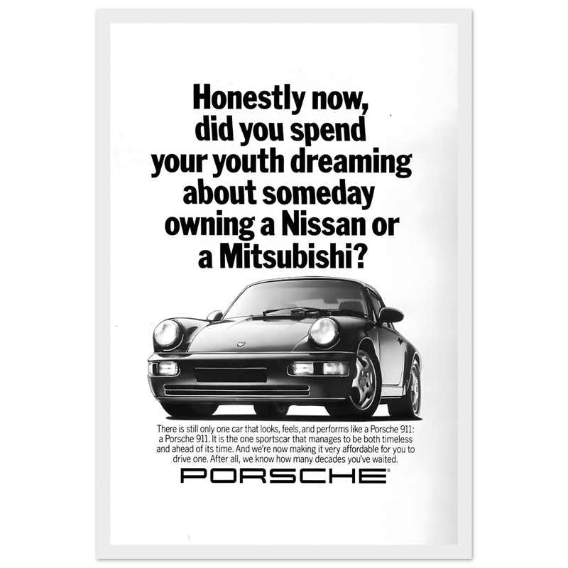 Porsche 911 Vintage Ad Poster