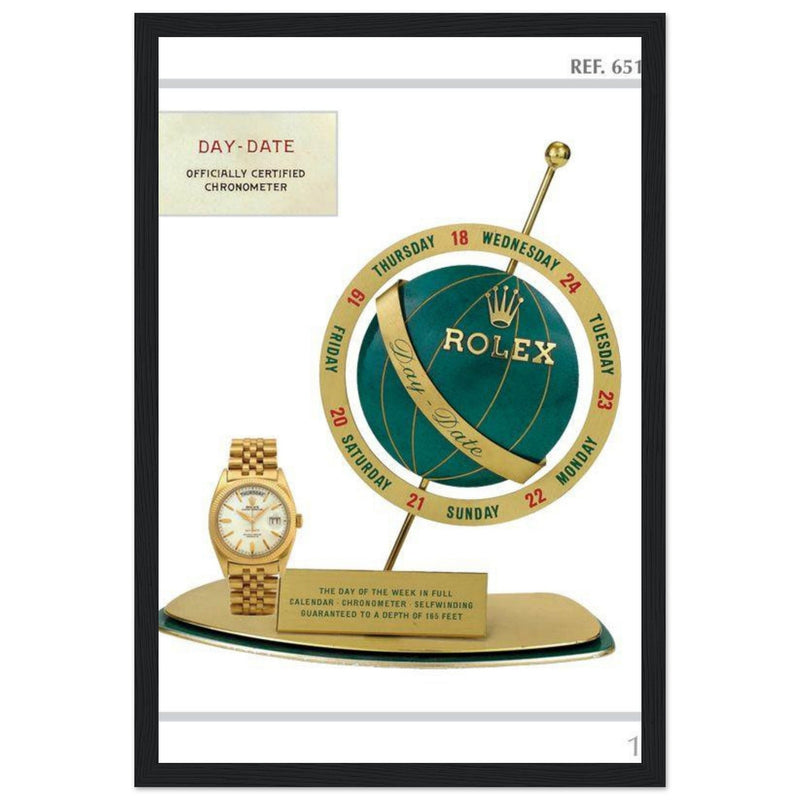 Rolex Day-Date Globe Vintage Poster Ad