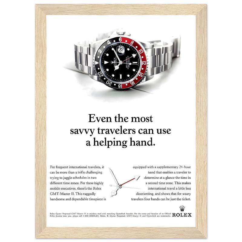 Rolex GMT Master Travel Vintage Poster Ad