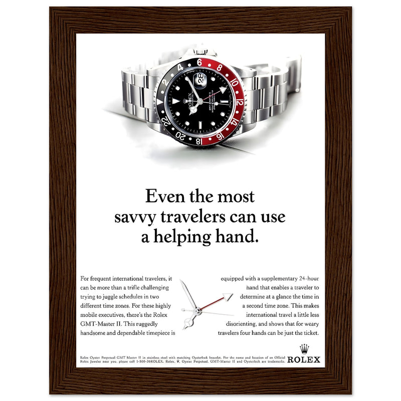 Rolex GMT Master Travel Vintage Poster Ad