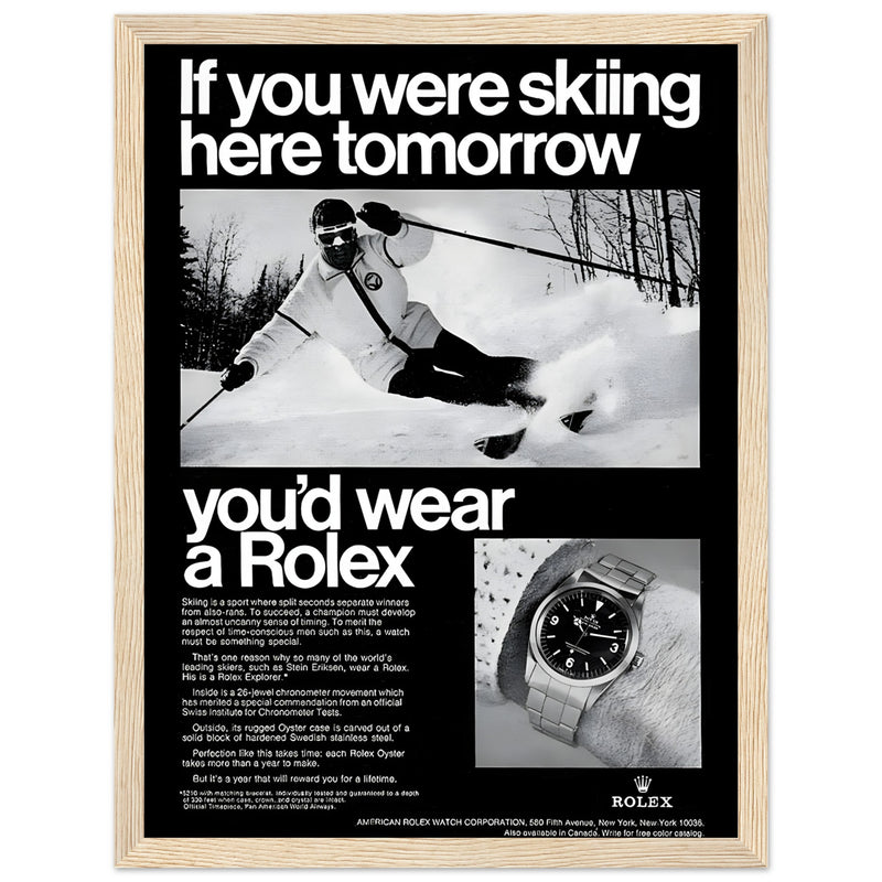 Rolex Ski Vintage Poster Ad