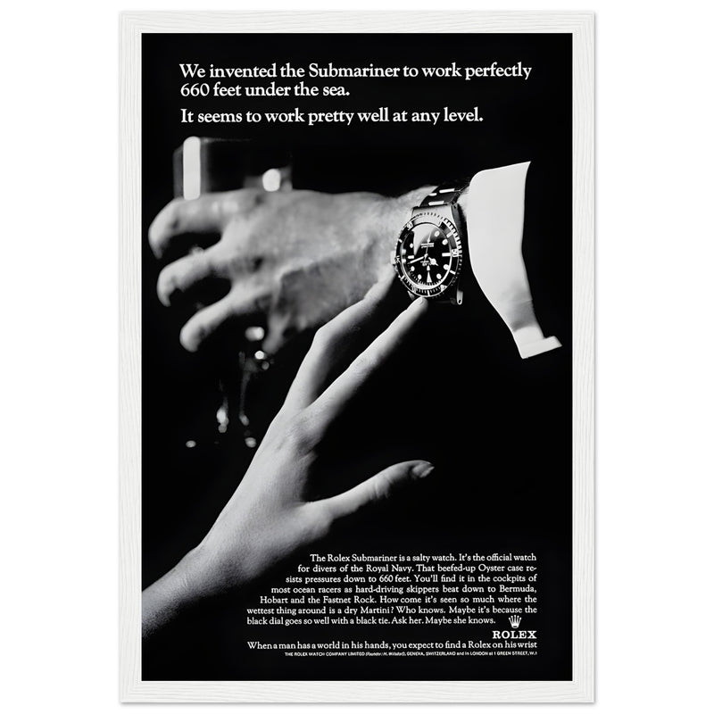 Rolex Submariner Any Level Vintage Poster Ad
