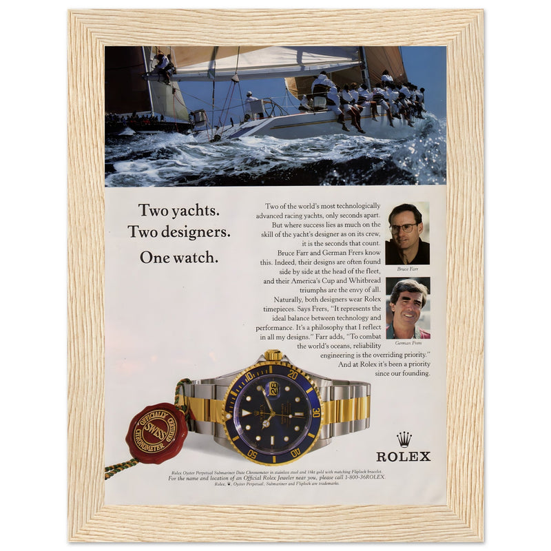 Rolex Yacht Submariner Vintage Poster Ad