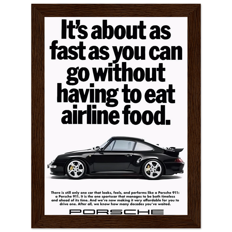 Porsche 911 Vintage Poster - Airline Food