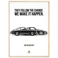 Porsche Can You Keep Up Vintage Poster Ad