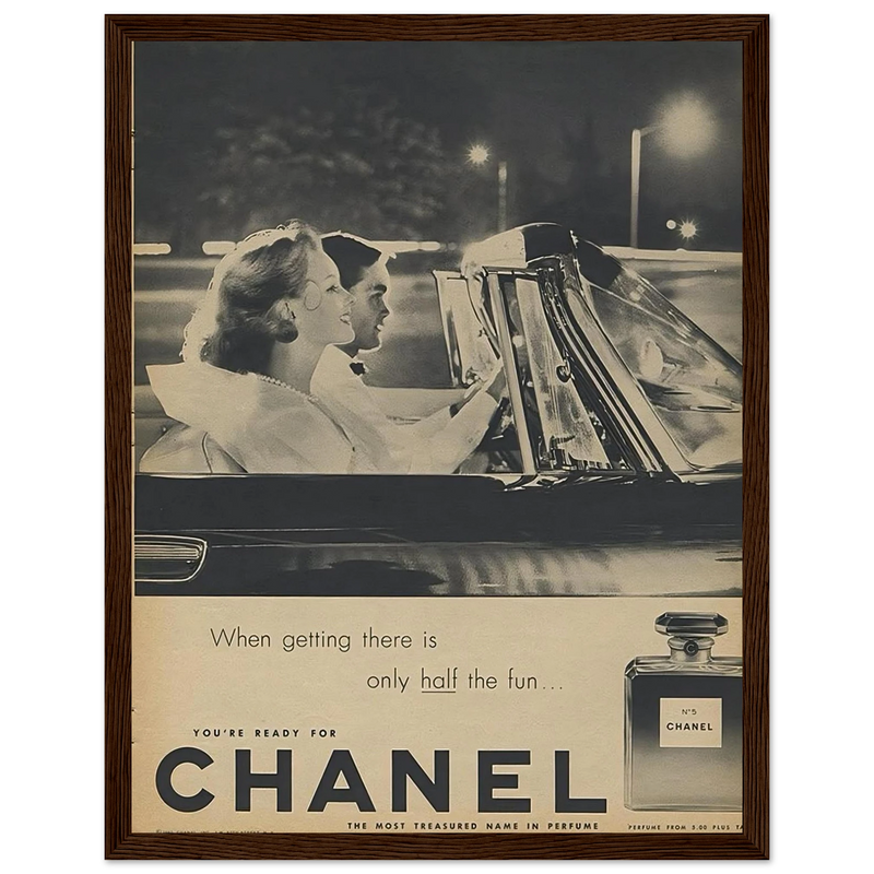 Chanel Vintage Poster Ad - 1950s