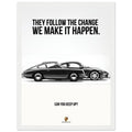 Porsche Can You Keep Up Vintage Poster Ad