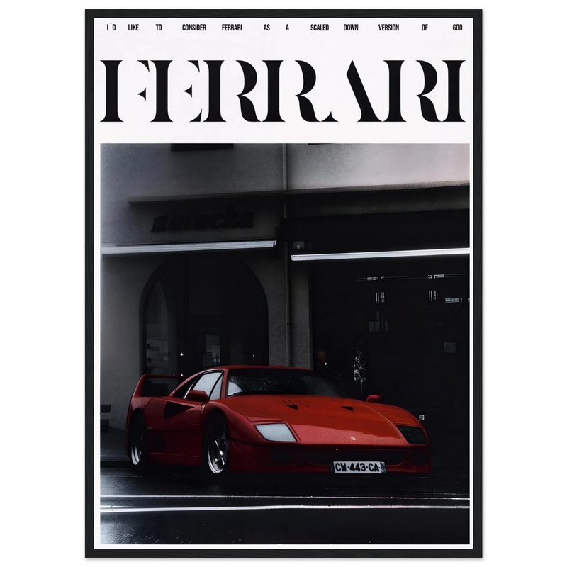 Ferrari Red Vintage Poster Ad