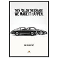 Porsche Can You Keep Up Vintage Poster Ad
