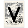 Louis Vuitton Nice, Paris Vintage Poster Ad