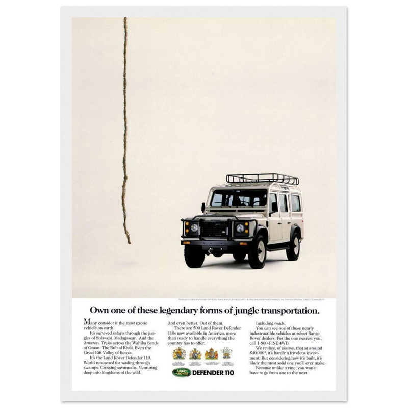 Land Rover Defender Vintage Poster