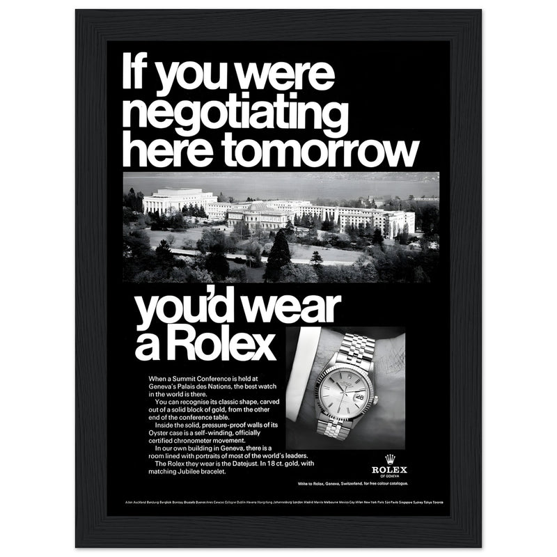Rolex Datejust Geneva Vintage Poster Ad