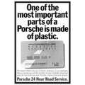 Porsche - 24 Hour Road Service Vintage Poster Ad