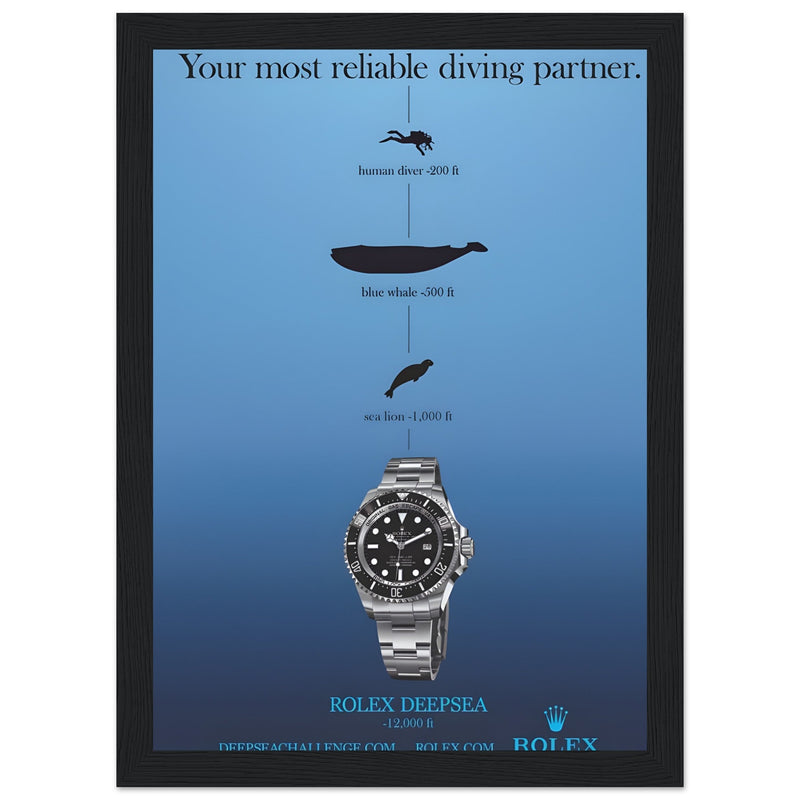 Rolex Deepsea Vintage Poster Ad