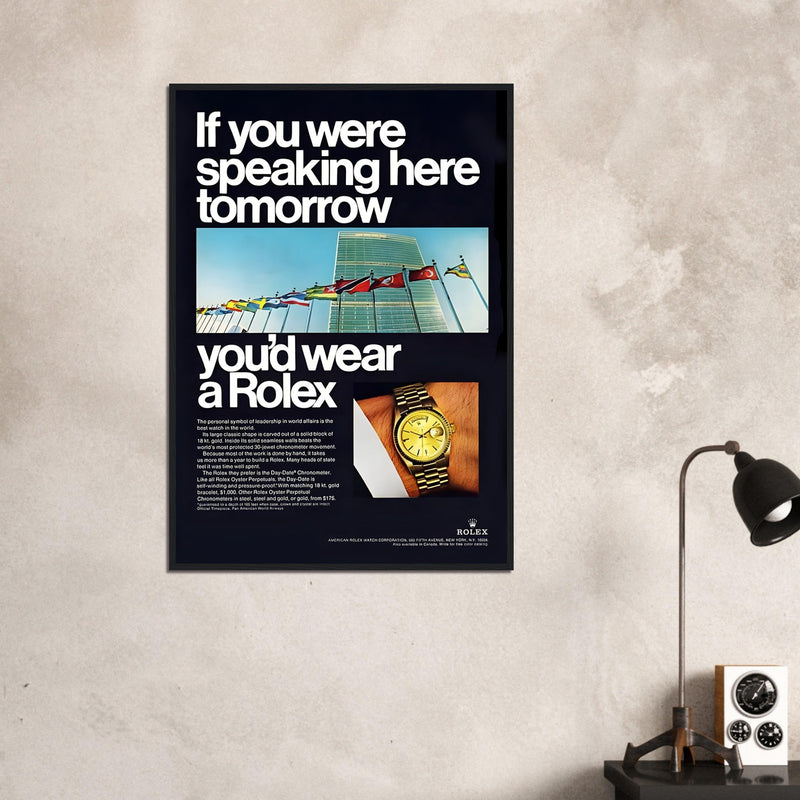 Rolex Day-Date UN Vintage Poster Ad