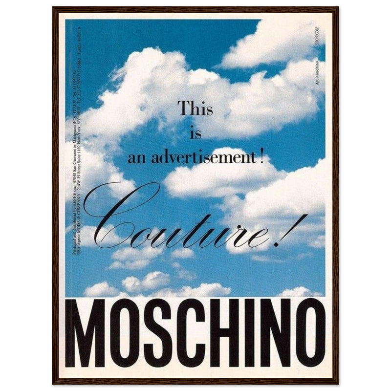 Moschino Vintage Poster Ad