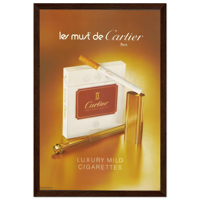 Cartier Luxury Mild Cigarettes Vintage Poster Ad