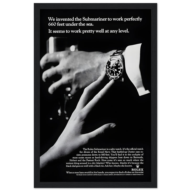 Rolex Submariner Any Level Vintage Poster Ad