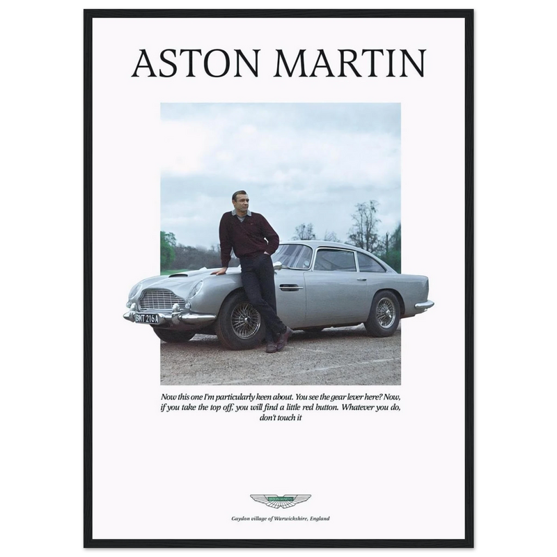 Aston Martin Vintage Poster Ad - 1964 James Bond Goldfinger