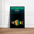 Rolex Submariner Fish Vintage Poster Ad - Premium Matte Paper