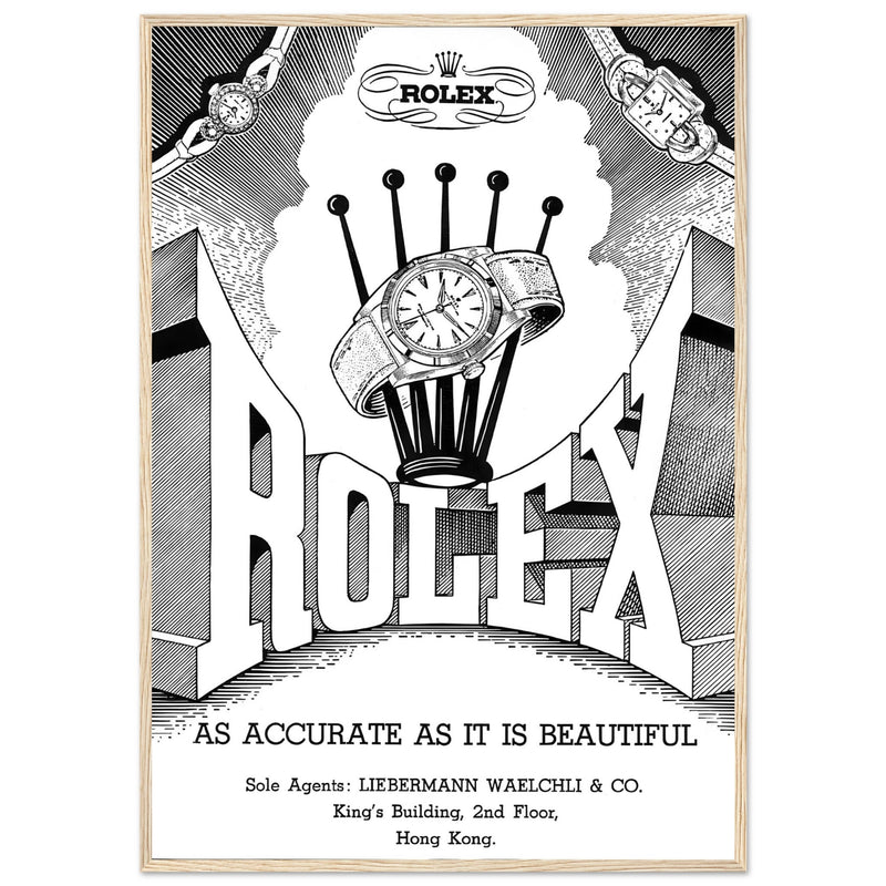 Rolex Hong Kong Jewellers Vintage Poster Ad