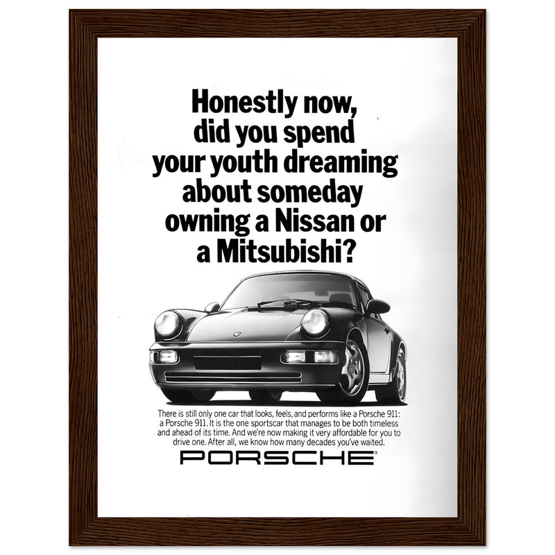 Porsche 911 Vintage Ad Poster