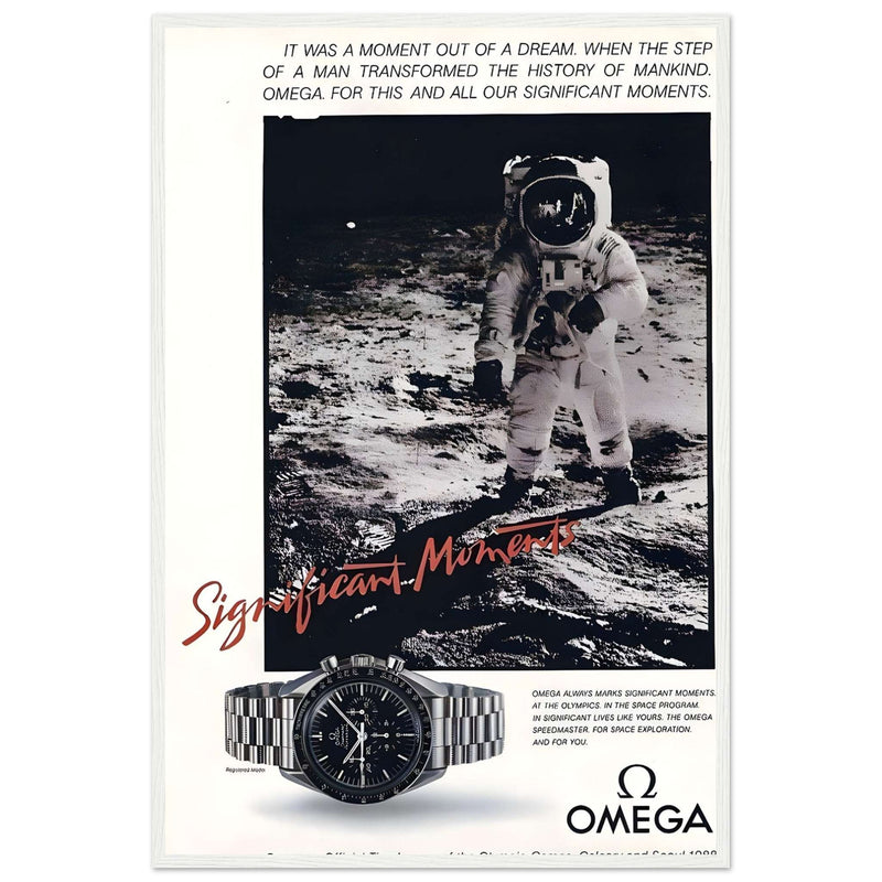 Omega Moon Vintage Poster Ad