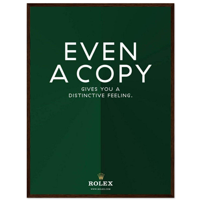 Rolex Distinctive Feeling Vintage Poster Ad