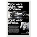 Rolex Racing Vintage Poster Ad
