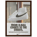 Nike Court to the streets Vintage Poster Ad