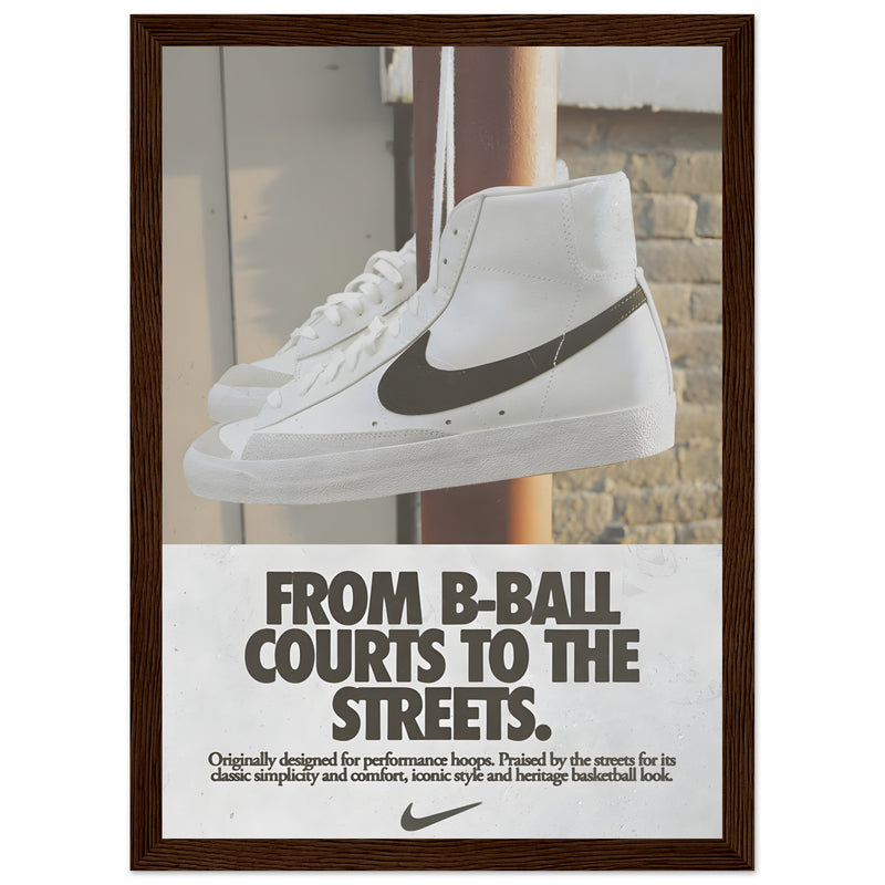 Nike Court to the streets Vintage Poster Ad