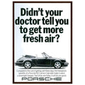 Porsche 911 Fresh Air Vintage Poster Ad