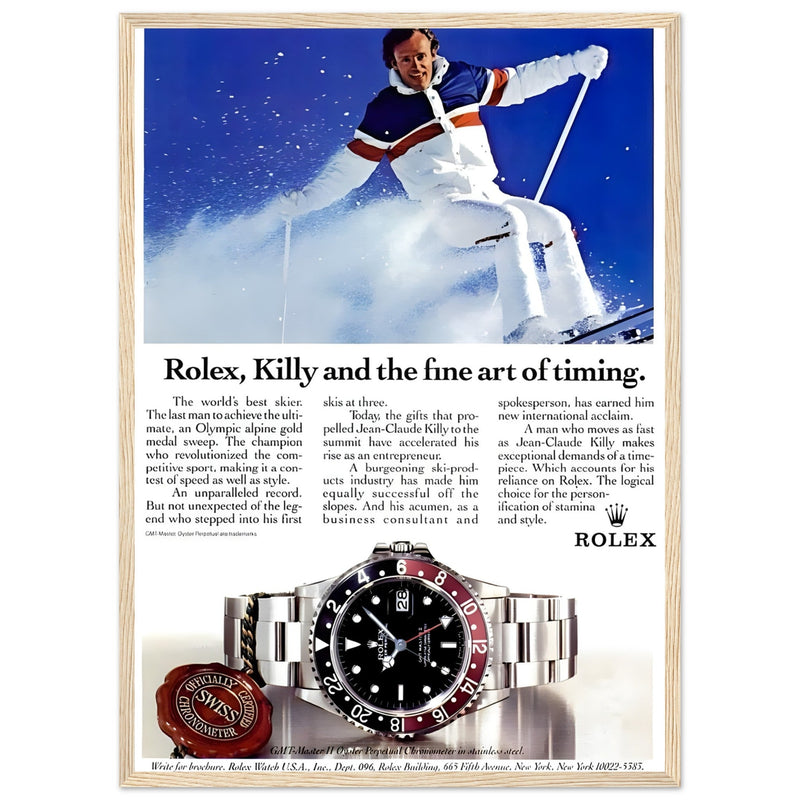 Rolex Alpine Gold Medal Sweep Vintage Poster