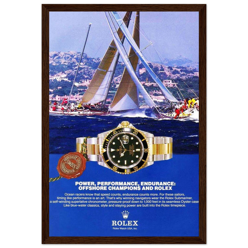 Rolex Submariner Offshore Champions Vintage Poster Ad