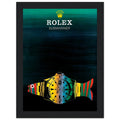 Rolex Submariner Fish Vintage Poster Ad - Premium Matte Paper