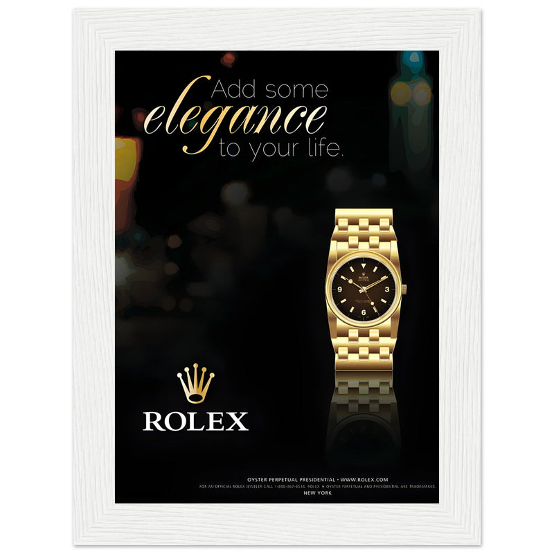 Rolex Elegance Vintage Poster Ad